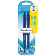 Paper Mate Flexgrip Ultra 1,0 mm zila automātiskā lodīšu pildspalva 2 gab. - 2027754 Paper Mate Flexgrip Ultra 1,0 mm zila automātiskā lodīšu pildspalva 2 gab. - 2027754