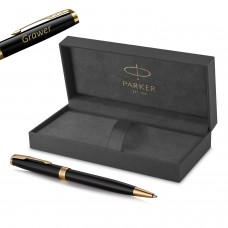 Parker Sonnet Black Lacquer GT lodīšu pildspalva un gravējumu