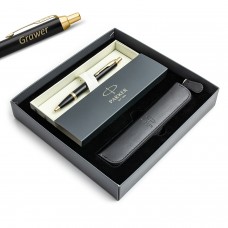 Parker IM Black GT lodīšu pildspalva ar gravējumu / korpuss / dāvanu komplekts