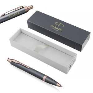 Parker IM The Finishing Touch zils-pelēks lodīšu pildspalva 2235424 ar gravējumu