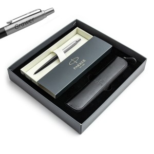 Parker Jotter Bond Street Black CT pildspalva ar gravējumu / futrālis / dāvanu komplekts