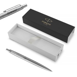 Parker Jotter Monochrome XL Silver CT pildspalva ar gravējumu