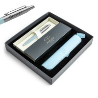 Parker Jotter Originals zils lodīšu pildspalvas dāvanu komplekts ar gravējumu / futrālis / dāvanu komplekts