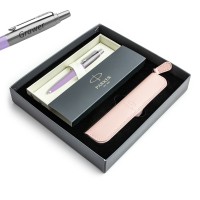 Parker Jotter Originals lilā lodīšu pildspalvas dāvanu komplekts ar gravējumu / futrālis / dāvanu komplekts