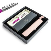 Parker Jotter Originals Magenta lodīšu pildspalva ar gravējumu / futrālis / dāvanu komplekts