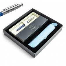 Parker Jotter Originals Blue BLUE DENIM lodīšu pildspalva ar gravējumu / futrālis / dāvanu komplekts