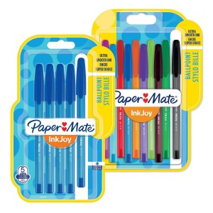 Paper Mate InkJoy pildspalvu komplekts 10 krāsas un zilas pildspalvas 5 gab.