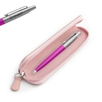 Parker Jotter Magenta lodīšu pildspalvas dāvanu komplekts ar rozā futrāli un gravējumu