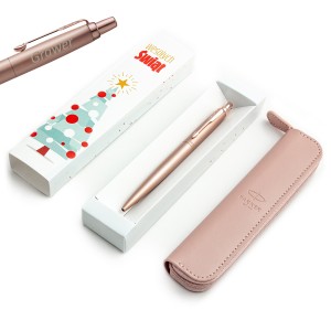 Parker Jotter Monochrome XL Pink PGT lodīšu pildspalvu komplekts ar gravējumu + Korpuss / Ziemassvētkiem