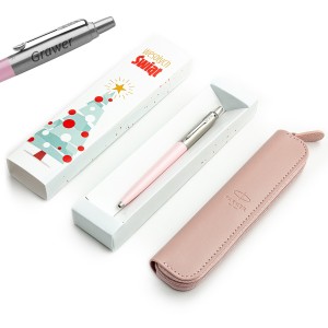 Parker Jotter Originals rozā PINK lodīšu pildspalvu komplekts ar gravējumu + korpuss / Ziemassvētku dāvana