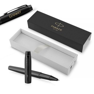 Parker IM Achromatic Black pildspalva ar vāciņu un gravējumu