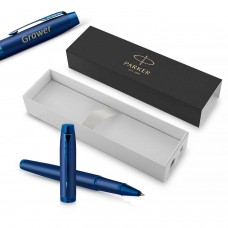 Parker IM Monochrome Blue pildspalva ar vāciņu un gravējumu