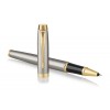 Parker IM Brushed Metal GT pildspalva ar vāciņu un gravējumu