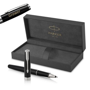 Parker Sonnet Black Lacquer CT pildspalva (standarta sadaļa) ar gravējumu