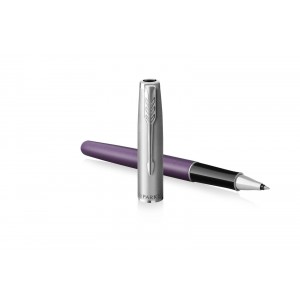 Pildspalva ar vāciņu Parker Sonnet Sand Blasted Metal Violet CT - 2169368