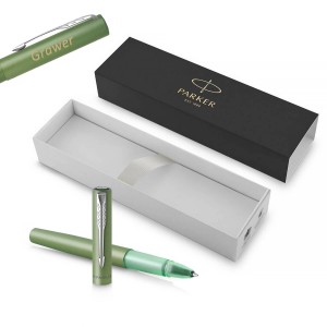 Parker Vector XL zaļā pildspalva ar vāciņu un gravējumu