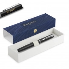 Waterman Allure/Graduate Matte Black CT tintes pildspalva, F uzgalis ar gravējumu