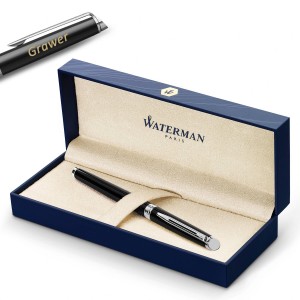 Waterman Hémisphère Black CT (M) tintes pildspalva ar gravējumu