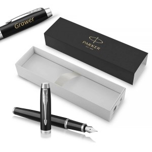Parker IM Black CT (M) Tintes pildspalva ar gravējumu