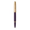 Tintes pildspalva Parker 51 Deluxe Plum GT (F) 18K - 2123516