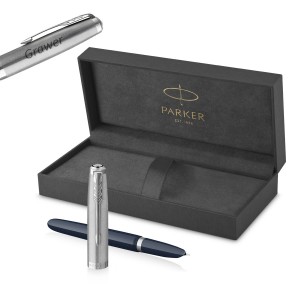 Parker 51 Midnight Blue CT (F) tintes pildspalva – 2123501 ar gravējumu