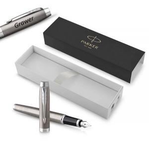 Parker IM Essential nerūsējošā tērauda CT (M) tintes pildspalva ar gravējumu