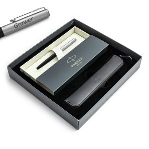 Parker Jotter Originals Black (M) pildspalva ar gravējumu / futrālis / dāvanu komplekts