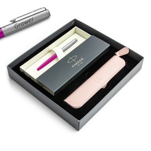 Parker Jotter Originals Magenta (M) pildspalva ar gravējumu / futrālis / dāvanu komplekts