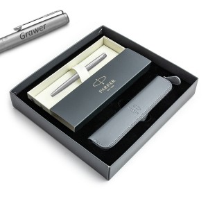 Parker Jotter Stainless Steel CT pildspalva ar gravējumu / futrālis / dāvanu komplekts