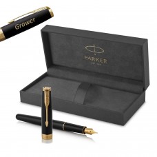 Parker Sonnet Black Lacquer GT (F) Tintes pildspalva ar gravējumu