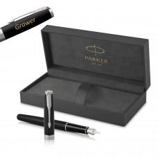Parker Sonnet Matte Black CT (F) Tintes pildspalva ar gravējumu