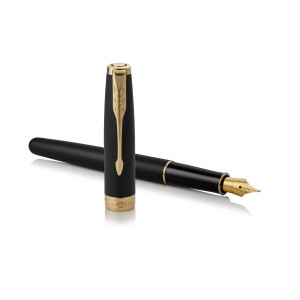 Tintes pildspalva Parker Sonnet Matte Black GT (M) - 1931517 Tintes pildspalva Parker Sonnet Matte Black GT (M) - 1931517
