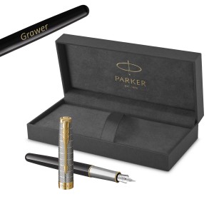 SONNET PREMIUM METAL & BLACK GT (F) 18 tintes pildspalva ar gravējumu