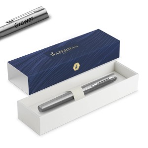 Waterman Allure Chrome CT (F) tintes pildspalva ar gravējumu Waterman Allure Chrome CT (F) tintes pildspalva ar gravējumu