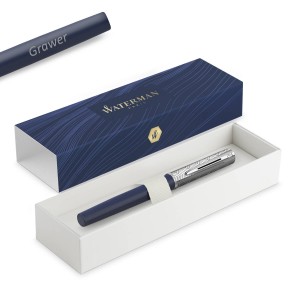 Waterman Allure Deluxe Blue (F) tintes pildspalva ar gravējumu