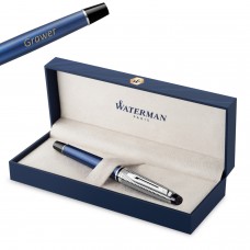 Waterman Expert Deluxe Metallic Blue CT (M) tintes pildspalva – 2187681 ar gravējumu