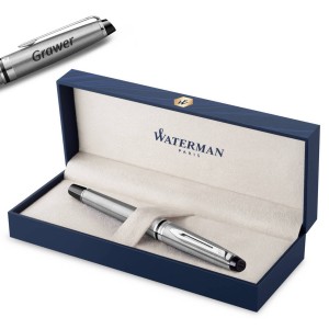 Waterman Expert Steel CT tintes pildspalva ar gravējumu Waterman Expert Steel CT tintes pildspalva ar gravējumu