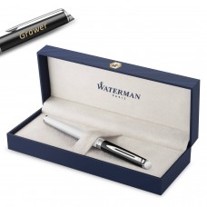 Waterman Hémisphère Color-Block Black-White CT (M) tintes pildspalva – 2202844 ar gravējumu