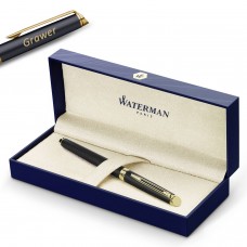 Waterman Hémisphère Matte Black GT (M) tintes pildspalva ar gravējumu