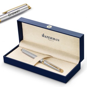 Waterman Hémisphere Steel GT (M) Tintes pildspalva ar gravējumu