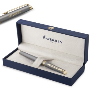 Waterman Hémisphère Stone Grey GT (M) tintes pildspalva – 2217944 ar gravējumu