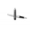Waterman HÉMISPHÈRE COLOR-BLOCK BLACK-WHITE pildspalva ar vāciņu un gravējumu