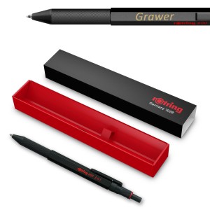 Rotring 600 Black 3-in-1 MULTIPEN pildspalva un zīmulis ar gravējumu