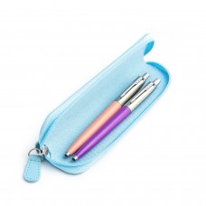 Parker Jotter Originals Powder Pink un Purple Lodīšu pildspalvu dāvanu komplekts ar zilu korpusu