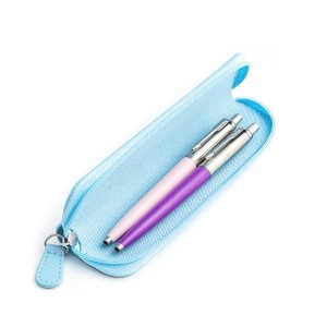 Parker Jotter Originals Pink un Purple Lodīšu pildspalvu dāvanu komplekts ar zilu korpusu