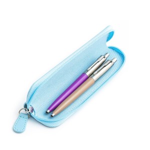 Parker Jotter Originals Purple un Brown Latte Lodīšu pildspalvu dāvanu komplekts ar zilu korpusu