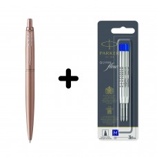 Parker Jotter XL Pink PGT lodīšu pildspalva + zils (M) pildspalvas uzpilde 3 gab.