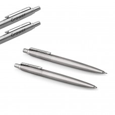 Parker Jotter nerūsējošā tērauda zīmuļu un lodīšu pildspalvu komplekts CT ar gravējumu Parker Jotter nerūsējošā tērauda zīmuļu un lodīšu pildspalvu komplekts CT ar gravējumu