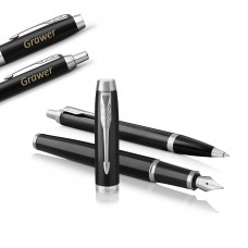 Parker pildspalvu un lodīšu pildspalvu komplekts IM Black CT ar gravējumu