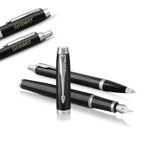 Parker pildspalvu un lodīšu pildspalvu komplekts IM Black CT ar gravējumu